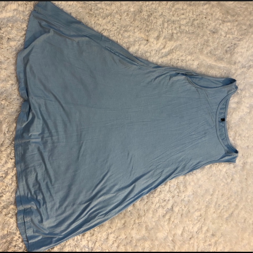 Light blue short sleeve tshirt dress